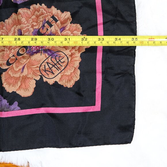 COACH Silk Square Scarf With Kaffe Fassett Print - Picture 9 of 10